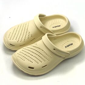Unisex EVA Clogs with Adjustable Heel Strap, Lightweight Breathable Garden & Casual Shoes-beige