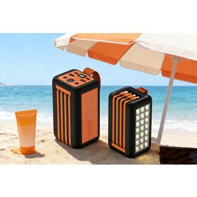 Power bank OEM de alta capacidade 60000mAh PD22.5W com carregamento rápido, cabos de carregamento integrados e luz LED