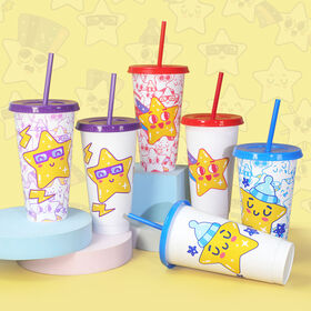 Botella de plástico de 24 oz (710 ml) para agua, patrón y color personalizados