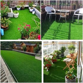 Césped Artificial Sintético Realista, Alfombra de Césped Artificial para Mascotas, Tapete de Césped para Patio, Paisaje, Jardín Trasero, Tamaño Personalizado