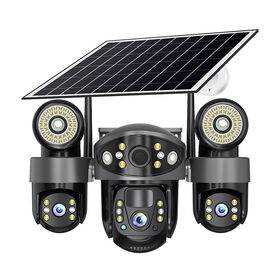 PTZ 10X Optischer Zoom Solar Überwachungskamera mit Vandalismusgeschütztem Gehäuse & Fernzugriff über WLAN