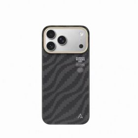 Caliente-venta de la NUEVA fibra negra Kevlar de Aramid de la niebla a prueba de choques con la caja amistosa del teléfono del eco de Magsafe para el iPhone 17 favorable