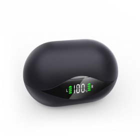 El auricular del OEM Bluetooth con el caso de carga del indicador digital, auriculares inalámbricos adopta la conducción de hueso para el deporte