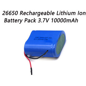 Long Lasting 3.7V 10000mAh 26650 Lithium Ion Battery Pack for Large Scale Portable Power Stations and Professional Grade Equipment