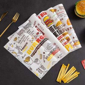 Parent-child DIY Paintable Eco-Friendly Coated PE Burger Wrapping Paper for Pastry Shops and Food Packaging
