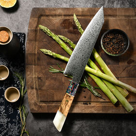 Cuchillo cocinero de alta calidad profesional 67 capas de acero de Damasco cuchillo de cocina conjunto con mango de resina