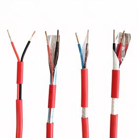 كابل إنذار حريق مدرع 2 قلب موصل صلب أحمر 14-18AWG، غلاف LSZH، شهادة ROHS، بكرة 305 متر لأنظمة الطاقة الصناعية DC AC