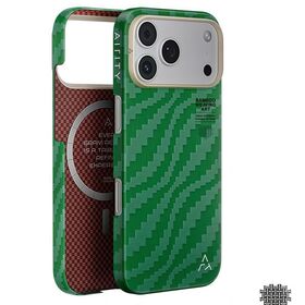 Top-selling NEW China Green Aramid fibre Kevlar Shockproof with Magsafe Fine Textured Finish phone case for iPhone 16 Pro Max