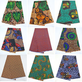 African Wax Fabric 100% Cotton Double Printed Batik Cloth Ethnic Style