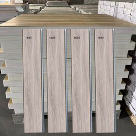 Lantai SPC Abu-abu Tahan Air Laris Manis 1524*228mm 1220*183mm Kustomisasi 5mm 6mm Tebal Tahan Api Anti-Slip dengan Underlay