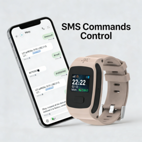 Smartwatch de Supervisão de Saúde Android com Rastreador de Posição Seguro, Cartão SIM, Comandos SMS e Controle GPS para Idosos
