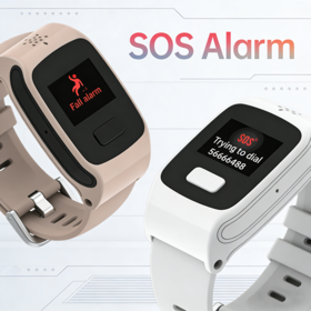 Tracker SOS Exclusif avec Alerte de Chute/Appel SOS GPS L21 Bracelet de Sécurité Android pour Travailleurs Isolés