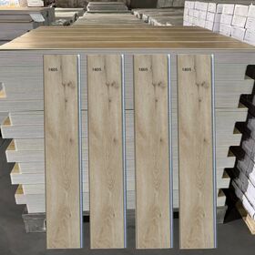Papan Lantai Vinil SPC Kaku Mewah untuk Hotel, Komersial, Indoor, Ramah Lingkungan, Tahan Air, Motif Kayu