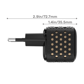 Pengisi Daya Dinding GaN 65W dengan Pendinginan, Pengisi Daya PPS Ultra Kompak 2 Port untuk iPhone, Laptop, Tablet, Ponsel, Adaptor Perjalanan 2C