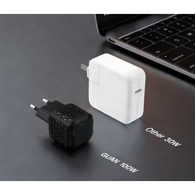 Cargador de Pared Ultra Compacto de 100W con Buena Disipación de Calor y Control de Temperatura, 1 Puerto de 100W para MacBook Pro Enchufe EU