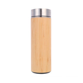 350ml/450ml/500ml Bamboo bottle stainless steel water bottle for sale