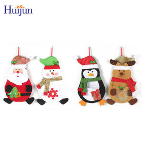 Christmas Gifts Hanging Storage Bag Fabric Pouch Hanging Basket Christmas Wall Hanging Bag