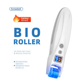 Bowket Bio Pen Roller pour Raffermir la Peau et la Croissance des Cheveux, Rouleau Vibrant à 540 Pointes en Titane pour Soins de la Peau & Outils, Appareil Facial