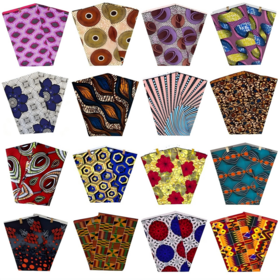 African ethnic clothing made of all-polyester wax-printed fabric, imitating wax fabric with double-sided permeated wax print