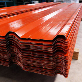 Orange Waterproof PVC Roof Tiles Anti-Aging Outdoor House Roofing
