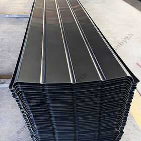 Tejas Metálicas Corrugadas Negras para Techos - Uso en Construcción de Almacenes de Fábrica