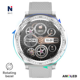 Fast delivery Silicone Band NMD03 Rotating bezel Smart Watch AMOLED Screen reloj intenigente GPS for men women for sale