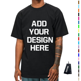 T-shirt 100% Coton Premium personnalisé avec logo pour hommes - T-shirt de marque personnalisable par le fabricant avec votre propre design pour hommes