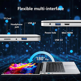 Precio Promocional Portátil 15.6'' con Procesador Celeron, 12GB DDR4, 256GB SSD, Batería 5000mAh, Wi-Fi 5 para Oficina, Hogar, Escuela y Viajes