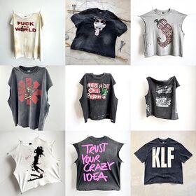 Saint Street Dirty T shirt the eyes are useless KLF Trust your crazy idea Sell Your Soul Holy Maria 2PAC Fuckk the world Tops