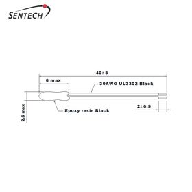 Zuverlässiger 10k Ohm NTC-Thermistor mit 3435K B-Wert und flexiblen Leitungen für präzise, stabile Temperaturerfassung in kompakten Räumen.