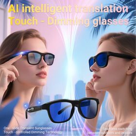 Electrochromic Audio Glasses Outdoor UV400 Protection Smart Sunglasses with Audio Function AI Translation Smart Glasses