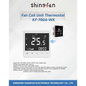 Termostato Inteligente WiFi 110~220V Controlador de Temperatura para Aquecimento Elétrico de Água e Caldeira a Gás, Controlador FCU com App TUYA WiFi