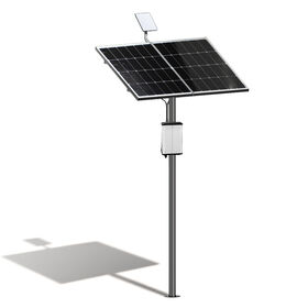 Kit d'alimentation solaire portable hors réseau résistant aux intempéries IP65 pour Starlink Mini et système de vidéosurveillance PoE unique avec panneau monocristallin de 100W