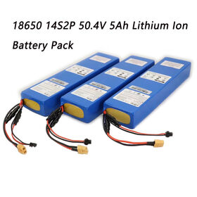 14S2P 50.4V 5Ah 18650 Deep Cycle Battery Pack for UPS and Mobile Power Station