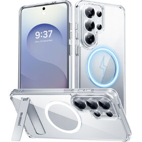 Memumi Transparent Case with Support for Galaxy S26 U, Compatible with Mag Safe Case, Housing Clear Magnetic Protective Case