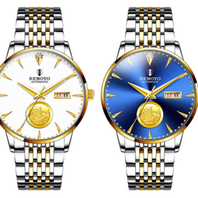 Jam Tangan Pria Klasik Quartz Tahan Air Emas Merek Mewah Analog
