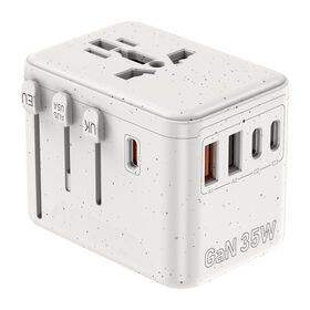 A01-PQ35W Adaptor travel plug universal, Pengisian super cepat, Multifungsi global