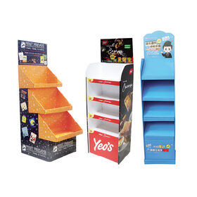 Benutzerdefinierte Supermarkt-Papier-Display-Racks, Wellpappe POP-Display-Ständer, Karton-Display-Ständer