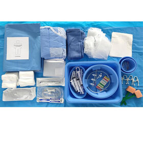 Fabricante CE ISO Estéril SMS Nonwoven Paquete Estéril de Cardiología Intervencionista para Laboratorio de Cateterismo