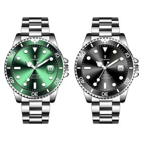 Jam Tangan Bisnis Digital Olahraga Tahan Air Luminous Band Baja Tahan Karat Analog Kuarsa Mewah Modern