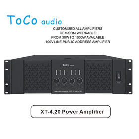 4-Channel Professional Power Amplifier, 2000W Stereo /4000W Bridged, Low Distortion & High SNR.