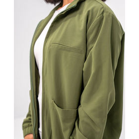 Veste d'Uniforme Médical pour Femme, Haut d'Uniforme avec 3 Poches pour Hôpital Vétérinaire, Cabinet Dentaire, Centre de Soins, Hôpital, Tissu Extensible dans 4 Directions
