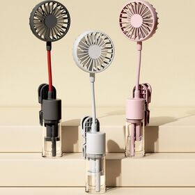 Ventilador nebulizador de água, umidificador pessoal portátil recarregável por bateria, silencioso, ventilador elétrico portátil para bebês