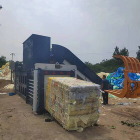 Automatic Strapping Horizontal Baler for Plastic Bottles Carton and Woven Bag Waste packing machine