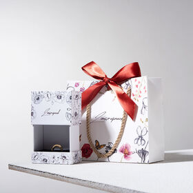 Boîte à bijoux de luxe personnalisée avec tiroir | Boîte cadeau rigide de bracelet de collier de papier en gros for sale