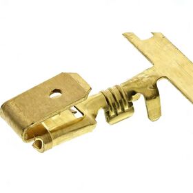 187 TS18705 series 4.8 gold plated automotive electrical contacts male continuous crimp terminals quick disconnect