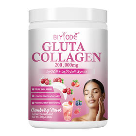 Fábrica de encargo de la nutrición de la belleza del sabor del arándano del polvo 300g del colágeno del OEM de la etiqueta privada