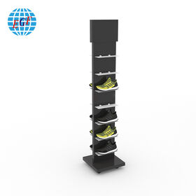 Zapatos de deporte Display Rack Soporte de exhibición de zapatos de piso de doble cara