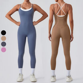 Custom Ladies Fashion Gym Elegant Activewear Sleeveless Sports Fitness Workout Yoga Rompers Women Jumpsuit
