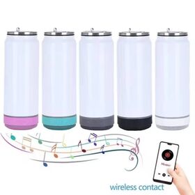 20oz Sublimation Gerade Becher Thermoskanne mit Bluetooth-Lautsprecher - Tragbarer 304 Edelstahl Thermobecher für Werbung